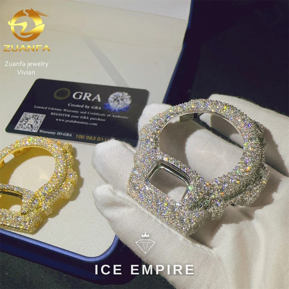 Iced Out 925 Silver Moissanite Watch