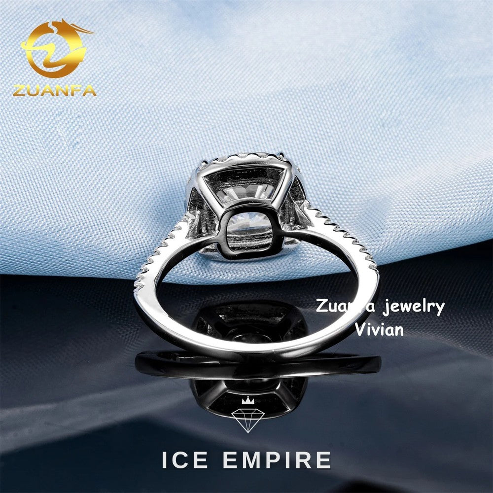 Iced Out 925 Silver Moissanite Ring