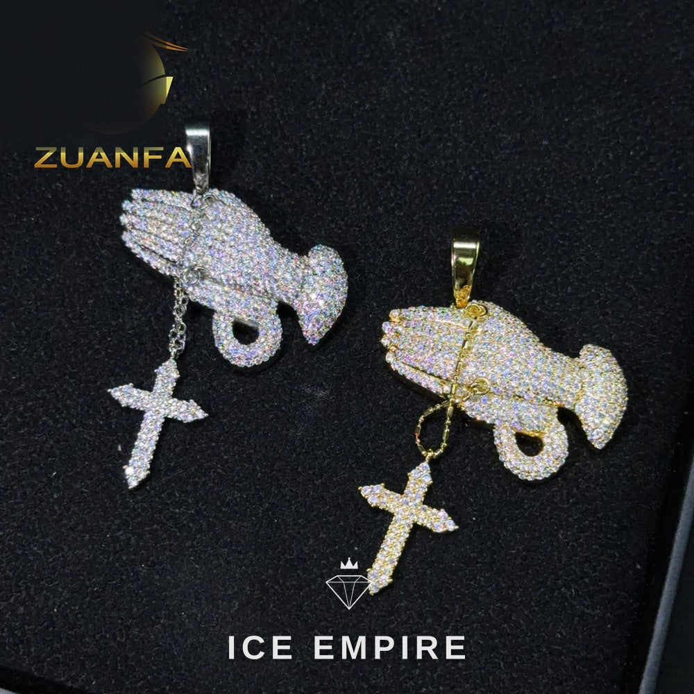 Iced Out 925 Silver Pendant