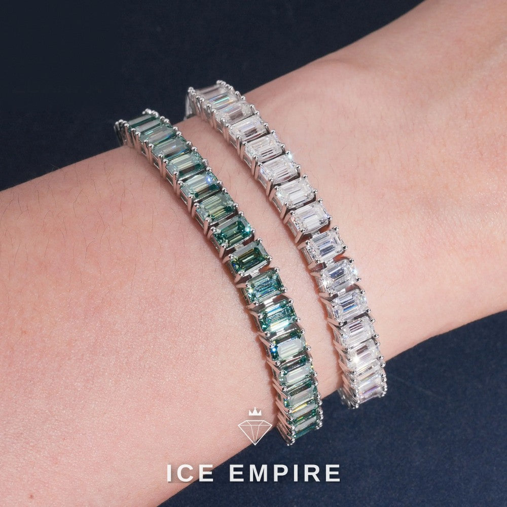 Iced Out 925 Silver Moissanite Tennis Bracelet