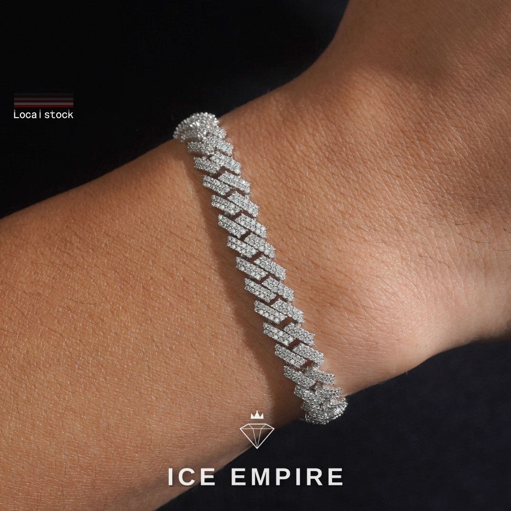Iced Out Gold Plated Moissanite Cuban Chain