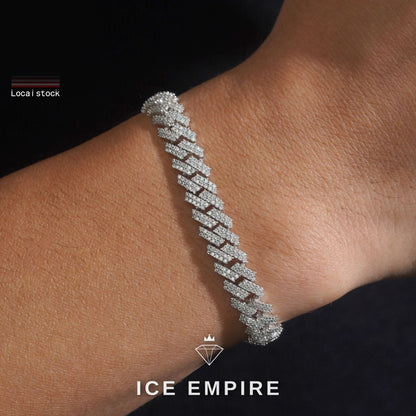Iced Out Gold Plated Moissanite Cuban Chain