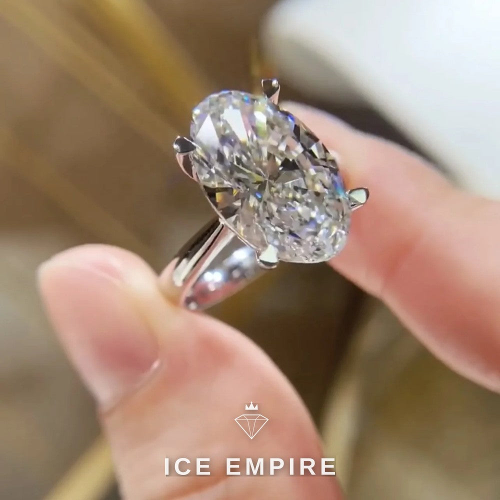 Iced Out 14K Gold Lab Grown Diamond Ring