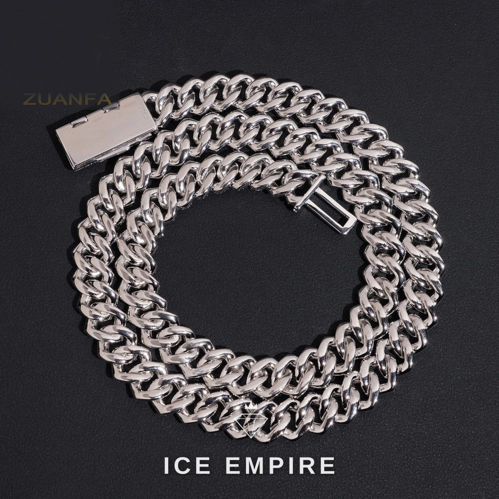 Iced Out Gold Plated Moissanite Cuban Chain