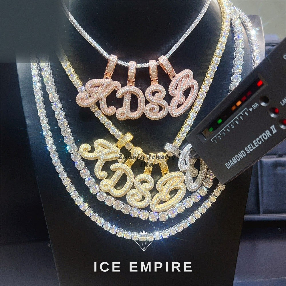 Iced Out 925 Silver Pendant