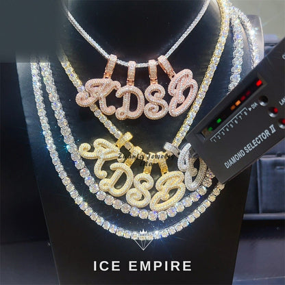 Iced Out 925 Silver Pendant