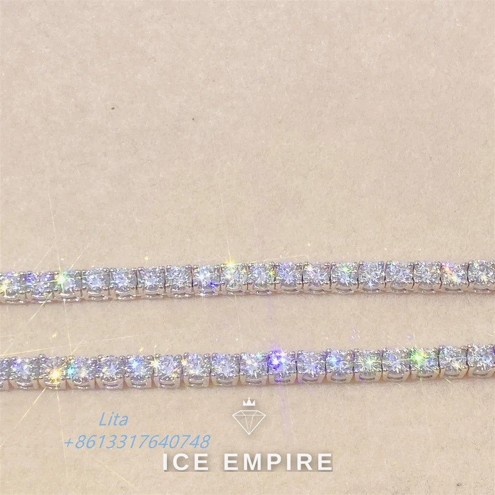 Iced Out Rose Gold Plated Moissanite Cuban Chain