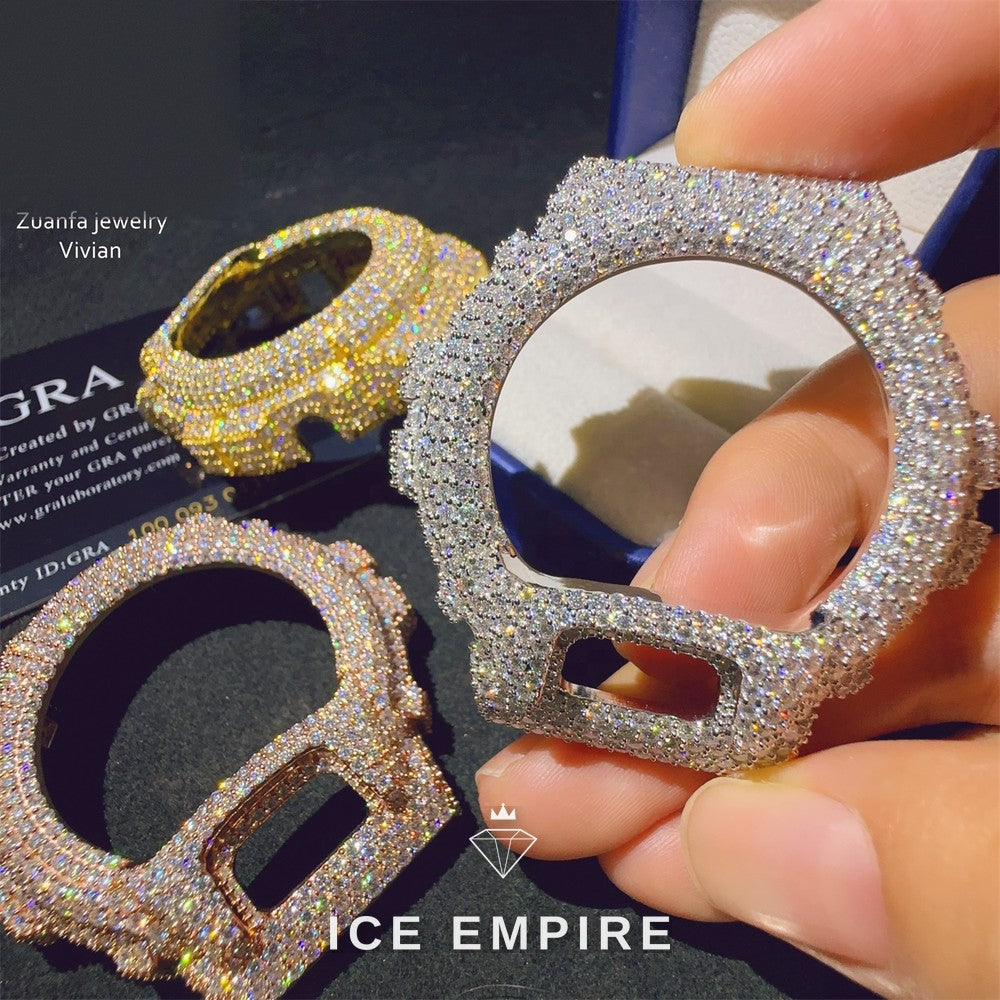 Iced Out 925 Silver Moissanite Watch