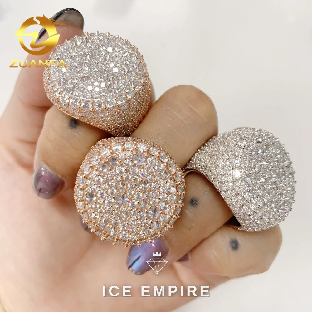 Iced Out 925 Silver Moissanite Ring