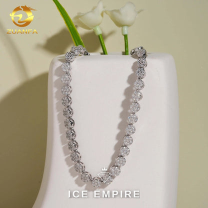 Iced Out Rose Gold Plated Moissanite Cuban Chain