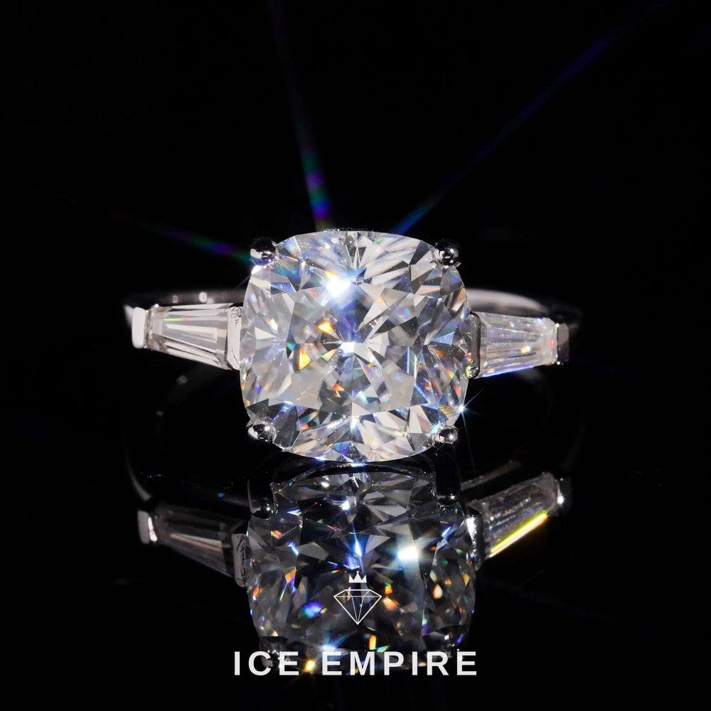 Iced Out Rose Gold Plated Moissanite Wedding Band