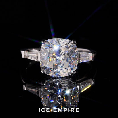 Iced Out Rose Gold Plated Moissanite Wedding Band