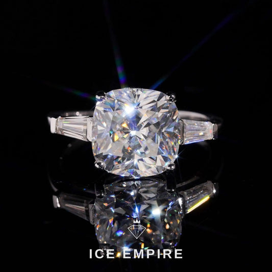 Iced Out Rose Gold Plated Moissanite Wedding Band