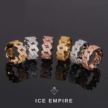 Iced Out 925 Silver Moissanite Ring
