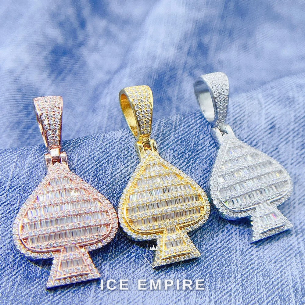 Iced Out Heart Rose Gold Plated Pendant