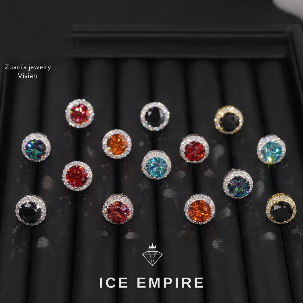 Iced Out 925 Silver Moissanite Earrings