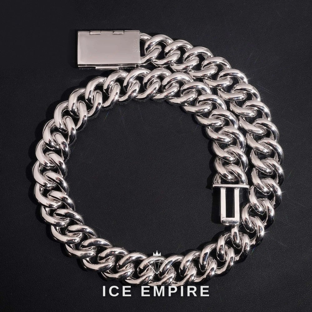 Iced Out Rose Gold Plated Moissanite Cuban Chain