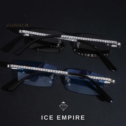 Iced Out 925 Silver Moissanite Glasses