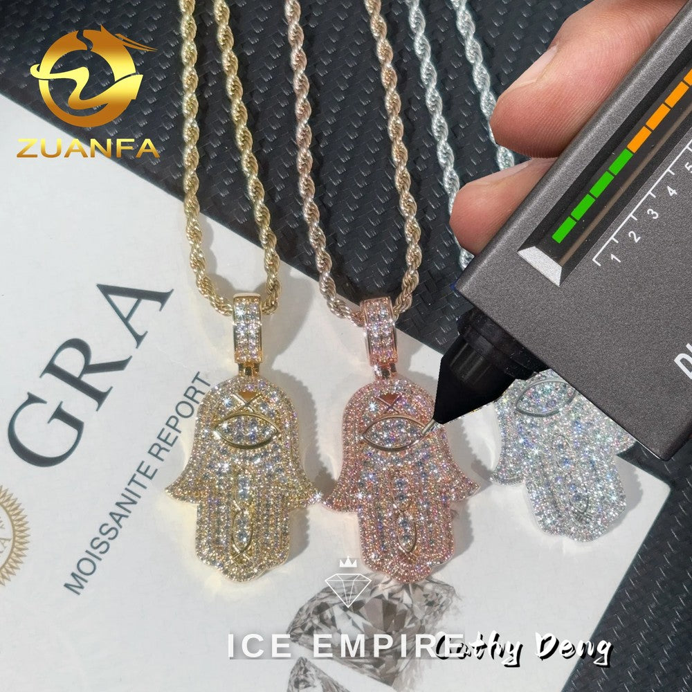 Iced Out Rose Gold Plated Moissanite Rope Chain