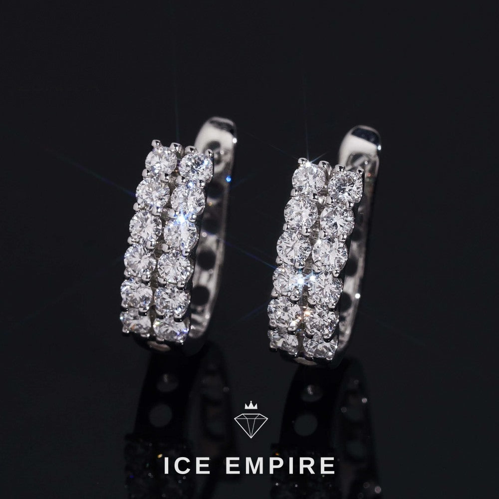 Iced Out 18K Gold Lab Grown Diamond Earrings