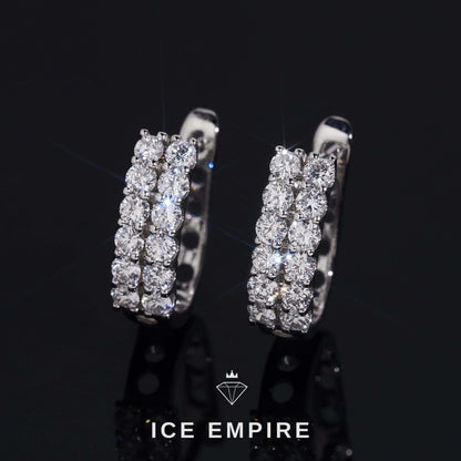 Iced Out 18K Gold Lab Grown Diamond Earrings