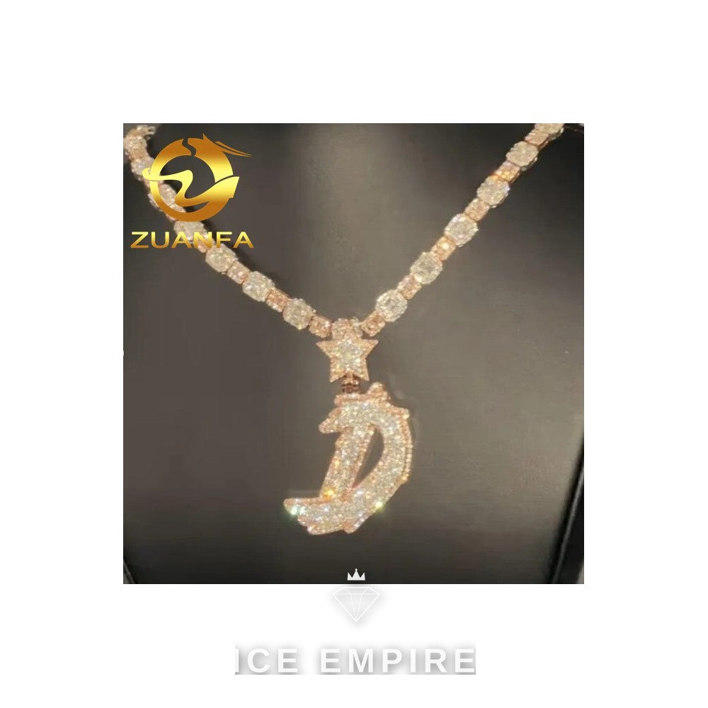 Iced Out Rose Gold Plated Pendant