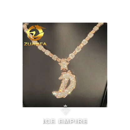 Iced Out Rose Gold Plated Pendant