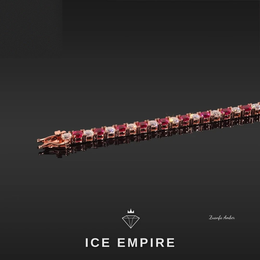 Iced Out 14K Gold Lab Grown Diamond Tennis Chain