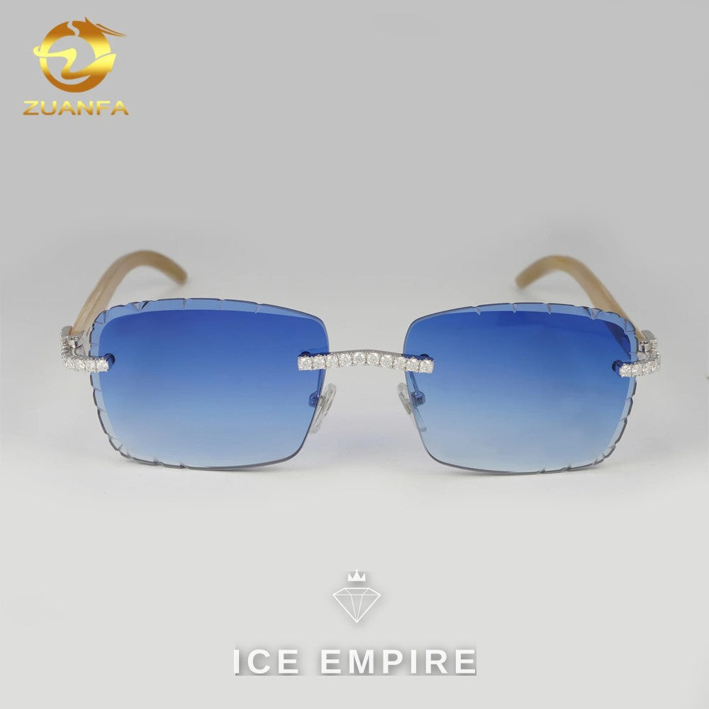 Iced Out 925 Silver Moissanite Glasses