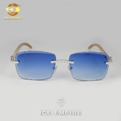 Iced Out 925 Silver Moissanite Glasses