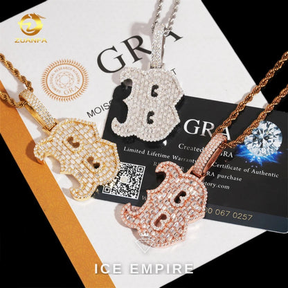 Baguette Rose Gold Plated Pendant