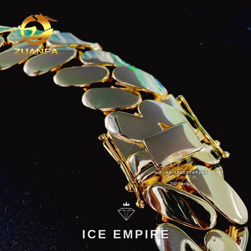 Iced Out Rose Gold Plated Cuban Chain