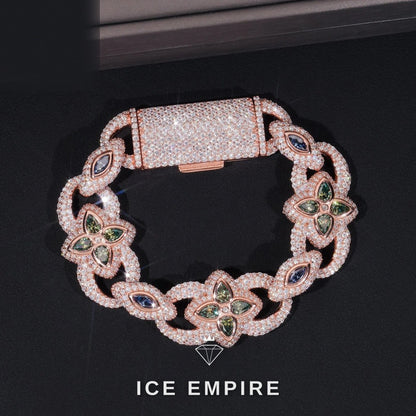 Iced Out 925 Silver Moissanite Cuban Chain