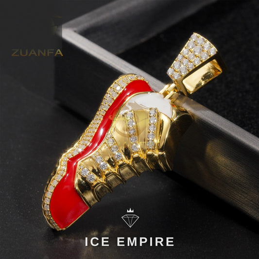 Iced Out Gold Plated Moissanite Pendant