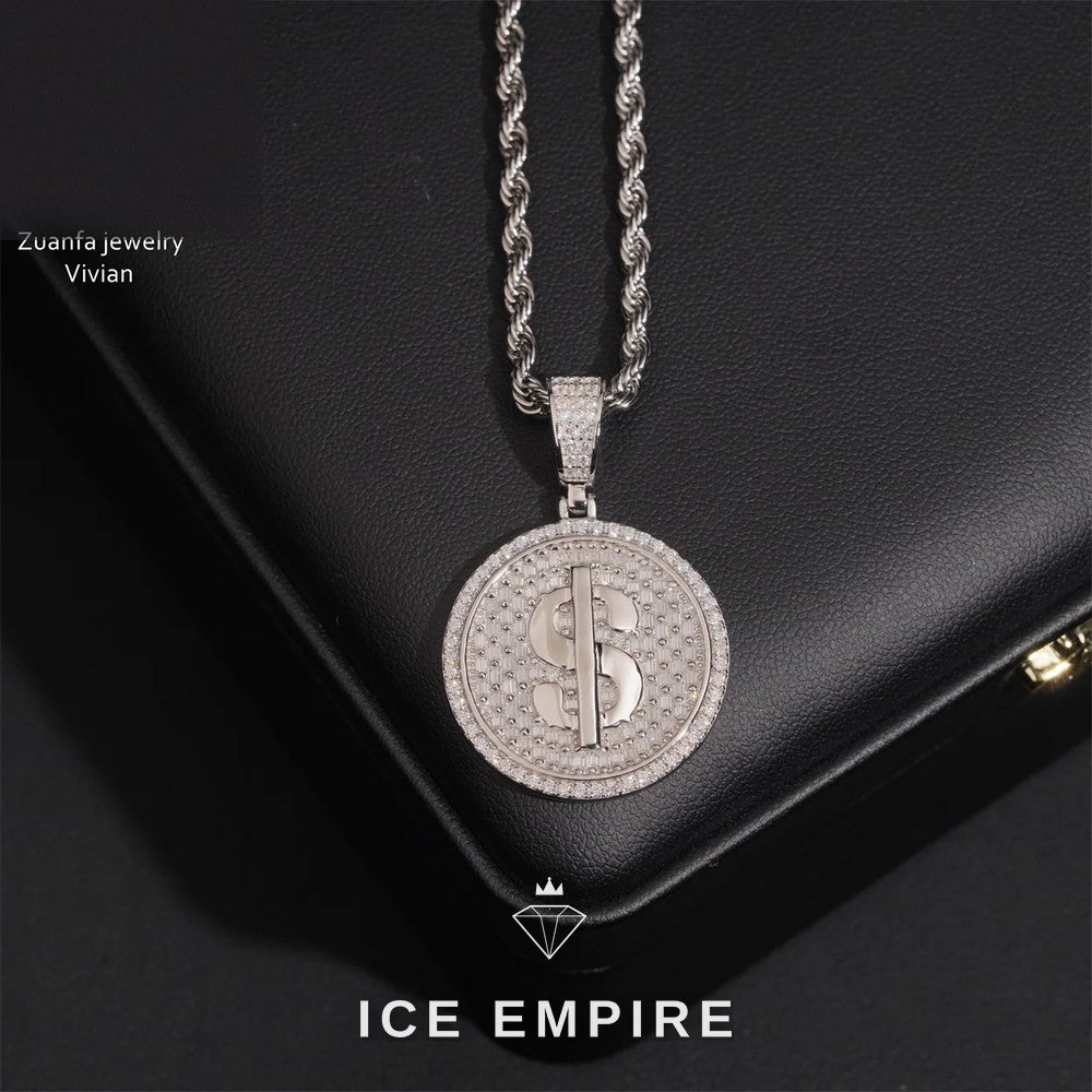 Iced Out 925 Silver Moissanite Pendant