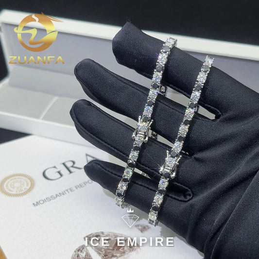 Iced Out Rose Gold Plated Moissanite Cuban Chain