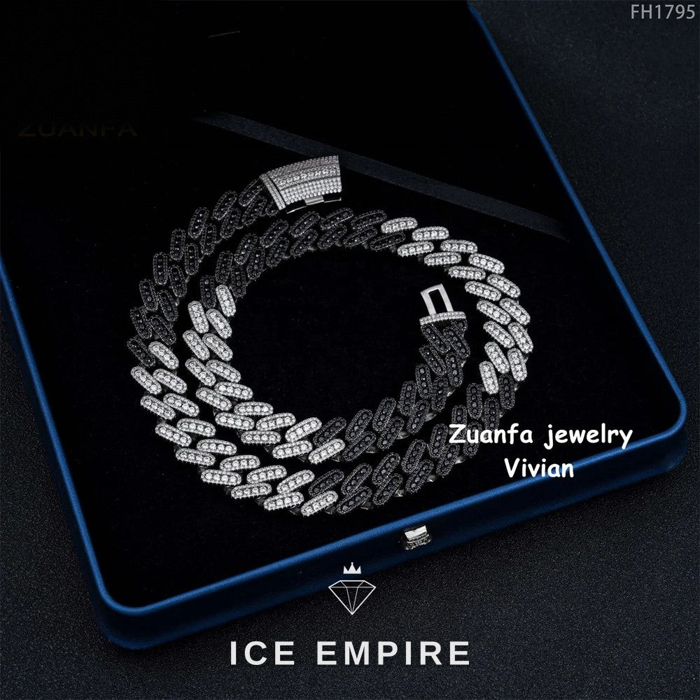 Iced Out Rose Gold Plated Moissanite Cuban Chain
