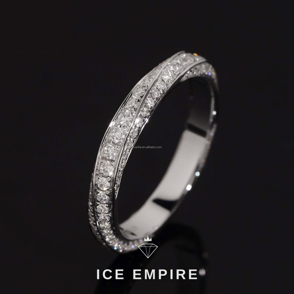 Iced Out Gold Plated Lab Grown Diamond Engagement Ring