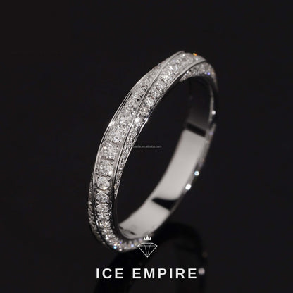 Iced Out Gold Plated Lab Grown Diamond Engagement Ring