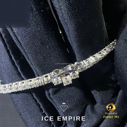 Iced Out 10K Gold Moissanite Tennis Chain
