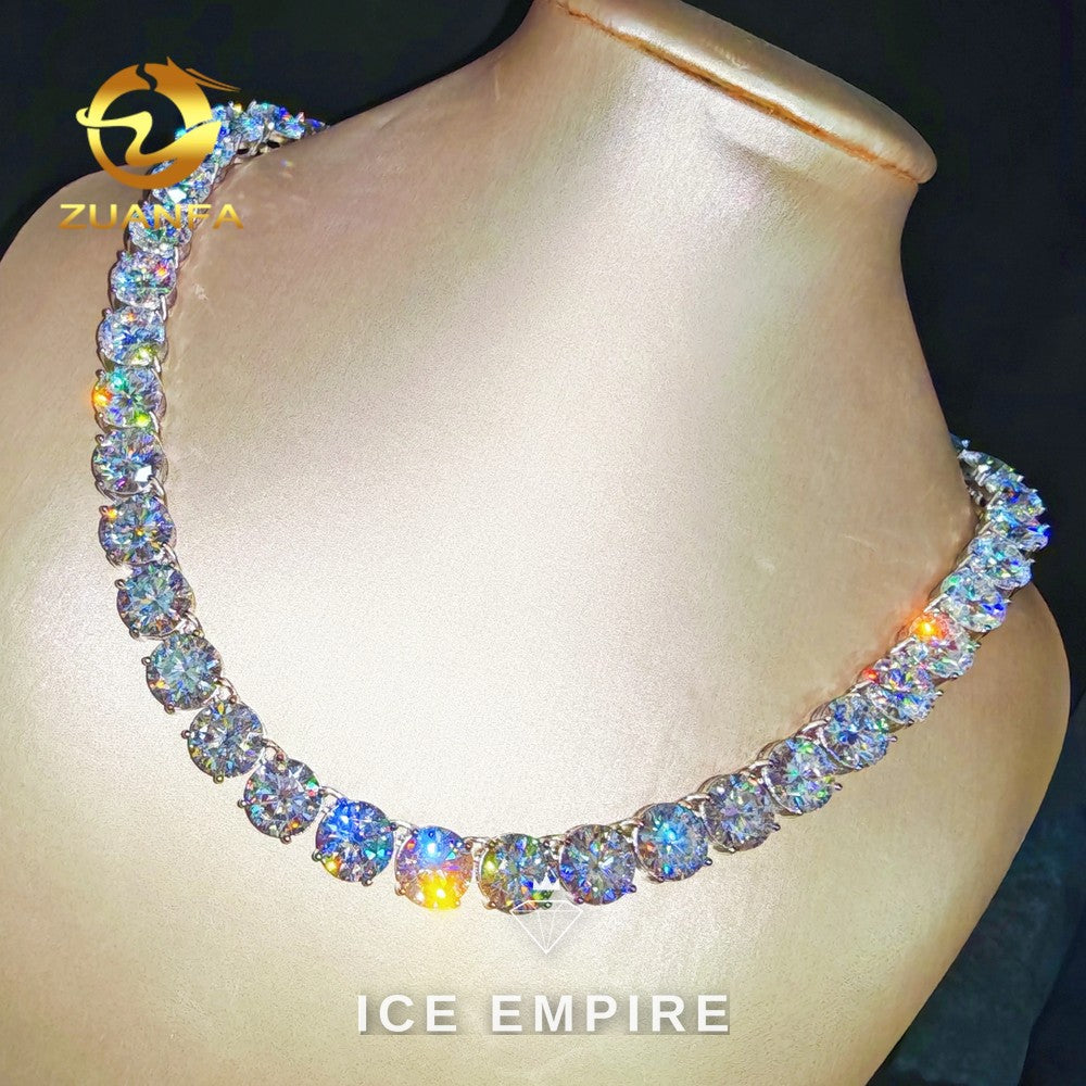 Iced Out Rose Gold Plated Moissanite Cuban Chain