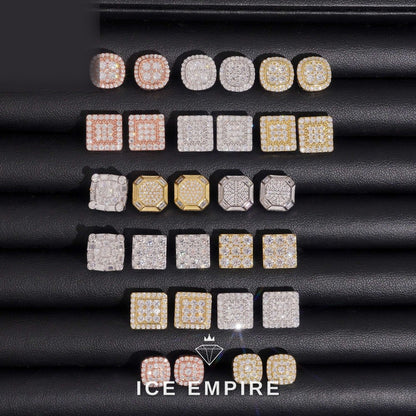 Iced Out 925 Silver Moissanite Earrings