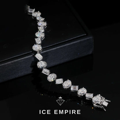 Iced Out 925 Silver Moissanite Tennis Chain