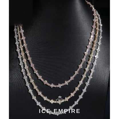 Iced Out Rose Gold Plated Moissanite Cuban Chain