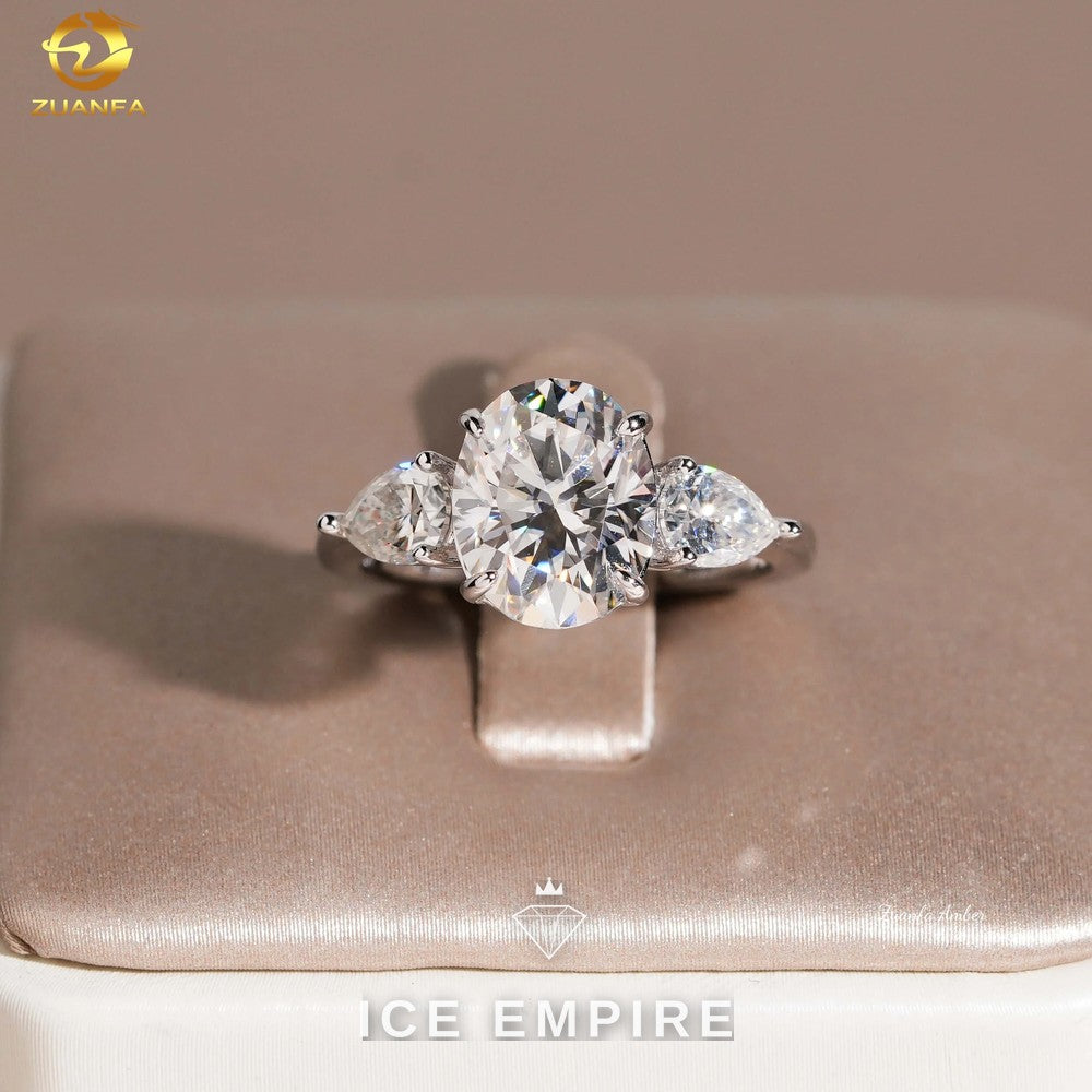 Iced Out Gold Plated Moissanite Wedding Band