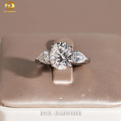 Iced Out Gold Plated Moissanite Wedding Band