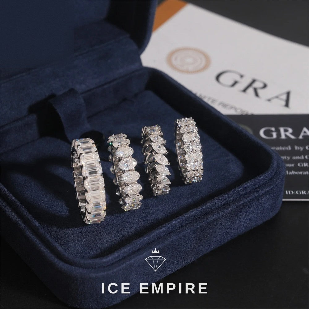 Iced Out Gold Plated Moissanite Engagement Ring