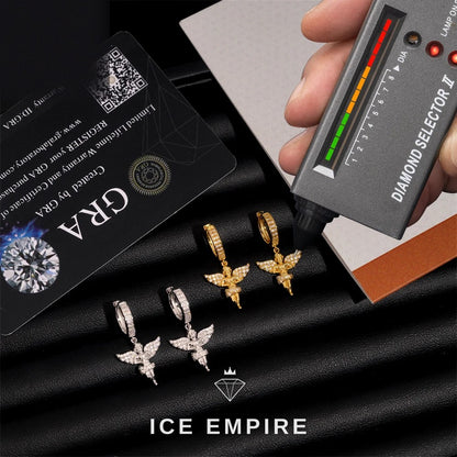 Iced Out 925 Silver Moissanite Earrings