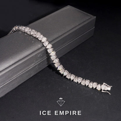 Iced Out 925 Silver Moissanite Tennis Bracelet