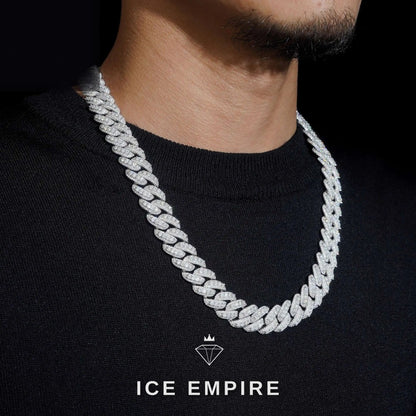 Iced Out Rose Gold Plated Moissanite Cuban Chain
